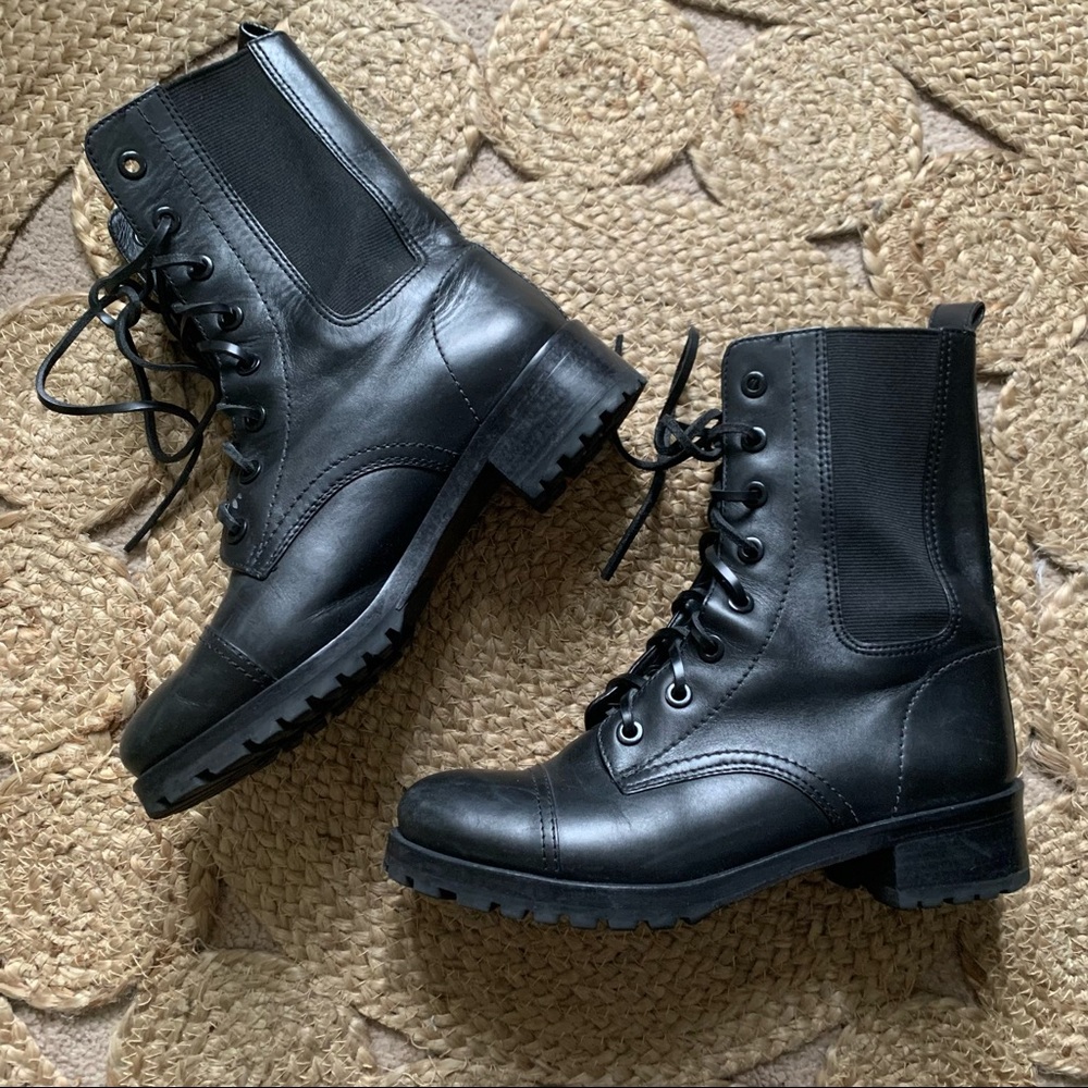 Tory Burch Broome Lace Combat Boots